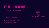 Circuit Cyber Letter C Business Card Design