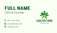 Digital Cannabis Leaf Business Card Design