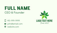 Digital Cannabis Leaf Business Card