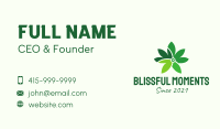 Digital Cannabis Leaf Business Card
