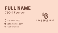 Beauty LB Monogram Business Card Design