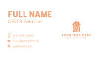 Orange Floral Home Business Card