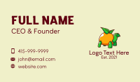 Tropical Orange Turtle  Business Card