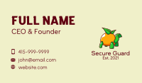 Tropical Orange Turtle  Business Card