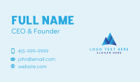 Blue Abstract Mountain Business Card Design