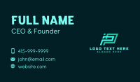 Geometric Tech Startup Business Card Design