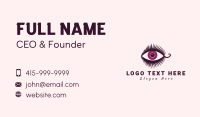 Woman Beauty Eyelash Business Card