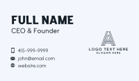 Structure Builder Engineer Letter A Business Card