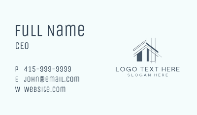 House Architecture Blueprint Business Card Image Preview