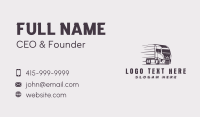 Trailer Truck Logistics Business Card