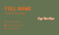 3D Brush Stroke Wordmark Business Card