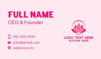 Pink Flower Spa  Business Card