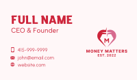Diamond Heart Lettermark Business Card