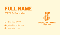 Orange Fruit Dots  Business Card