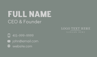 Professional Corporate Wordmark Business Card Design