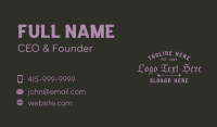 Old Rustic Wordmark Business Card