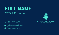 Glitch Ghost Mascot Business Card