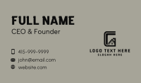 House Broker Letter G Business Card