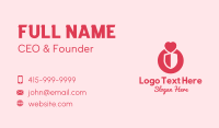 Heart Love Shield  Business Card Design