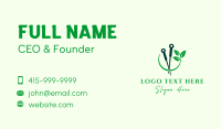 Nature Acupuncture Needle Business Card Design