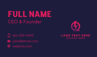 Gradient Bolt Letter Q Business Card