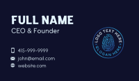 Digital Biometric Fingerprint Business Card
