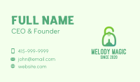 Green Respiratory Lung Unlock Business Card