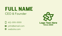 Green Army Star  Business Card