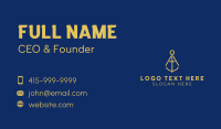 Gold Geometry Compass  Business Card