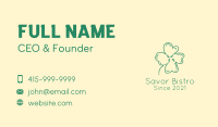Clover Leaf Doodle Business Card