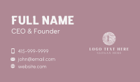 White Feminine Letter Business Card