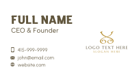 Golden Luxury Letter X Business Card