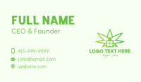 Green Cannabis Gift  Business Card Design
