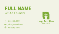 Negative Space Grass Business Card Design