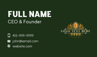 Premium Crest Ornament Business Card