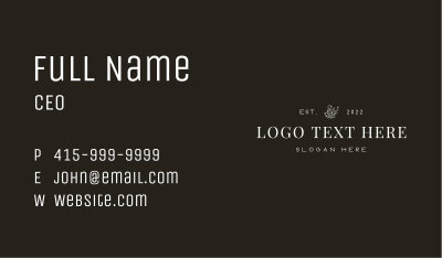 Classic Luxury Brand Business Card
