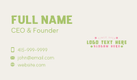 Colorful Playful Wordmark Business Card