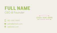 Colorful Playful Wordmark Business Card