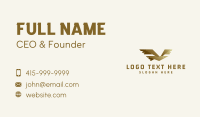Gold Flying Seagull Business Card Design