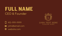 Gold Crown Shield Business Card Design