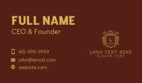 Gold Crown Shield Business Card