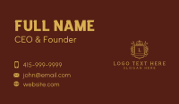 Gold Crown Shield Business Card