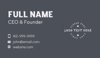 Urban Graffiti Wordmark Business Card