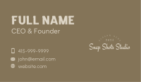 Classic Elegant Wordmark Business Card Design