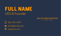 Orange Luxe Wordmark Business Card