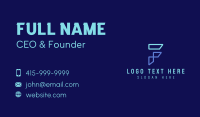 Financial Tech Letter F Business Card