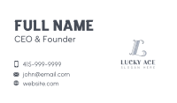 Stylish Beauty Letter L Business Card Image Preview