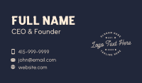 Hipster Generic  Wordmark Business Card