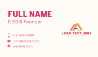 Startup Multimedia Letter A Business Card