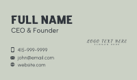 Blue Cursive Wordmark Business Card